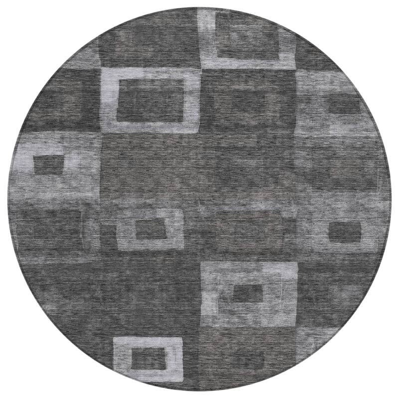 HomeRoots Geometric Transitional Rectangle Outdoor Rug