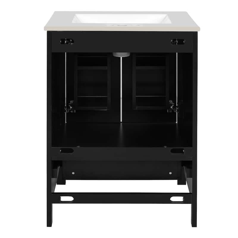 Roomfitters Modern 48" Bathroom Vanity with Undermount Sink, Storage Cabinet, Soft-Close Doors and Divided Drawer
