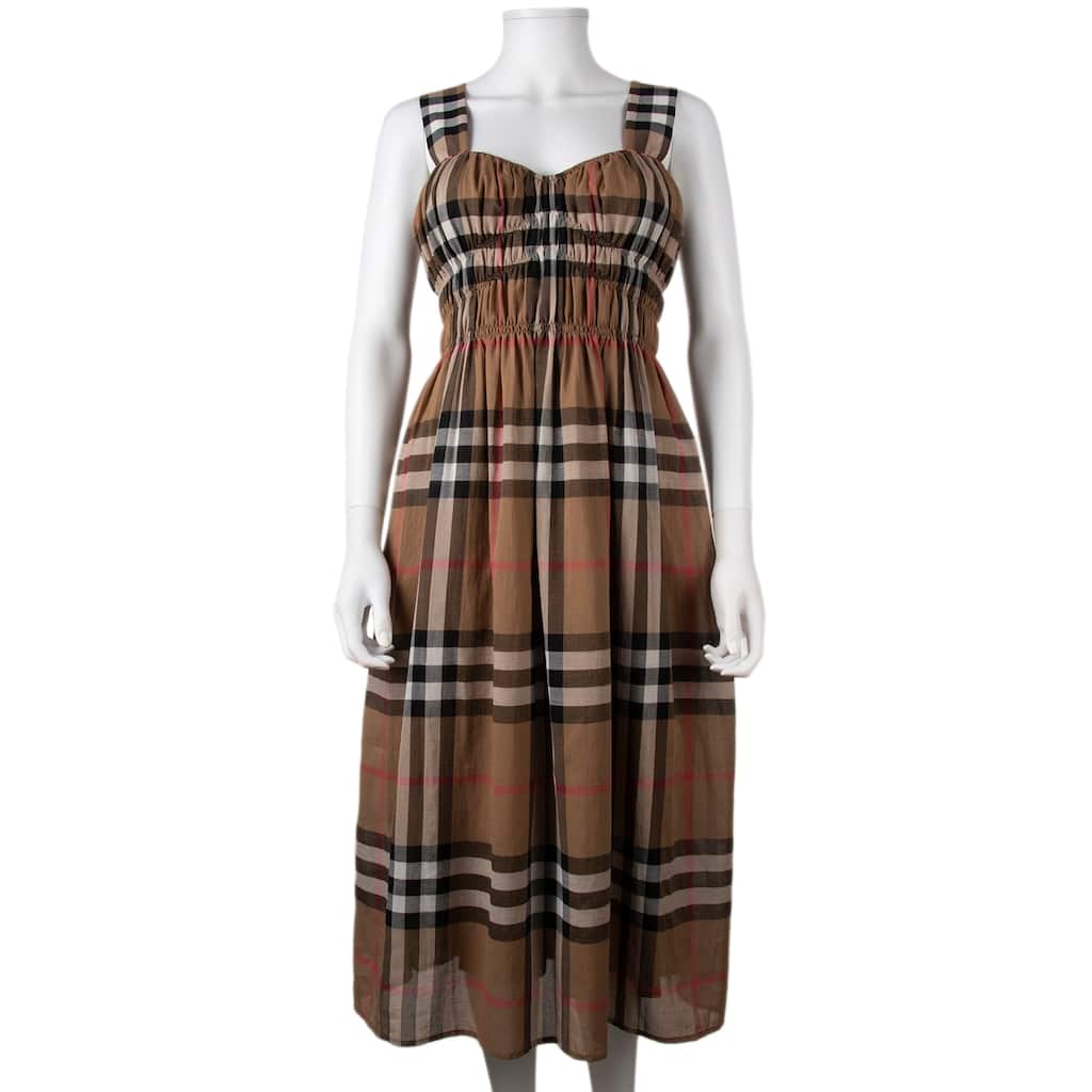 Burberry Delilah Check Dress - Tan