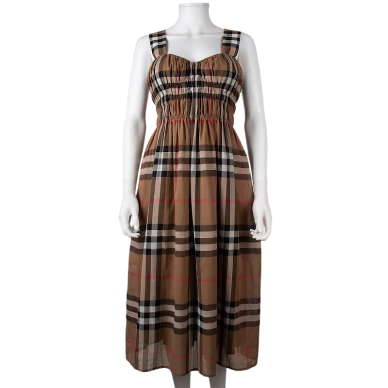 Burberry Delilah Check Dress - Tan - 2