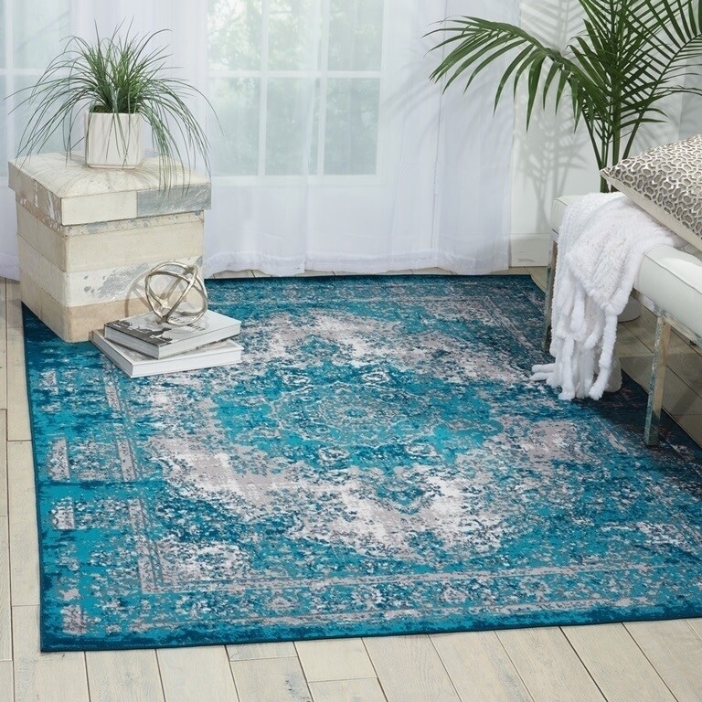 Nourison Aria Vintage Medallion Border Area Rug