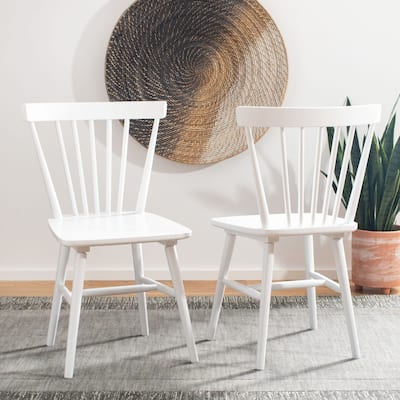 SAFAVIEH Winona Spindle Farmhouse Dining Chairs (Set of 2). - 20" W x 20" D x 33" H