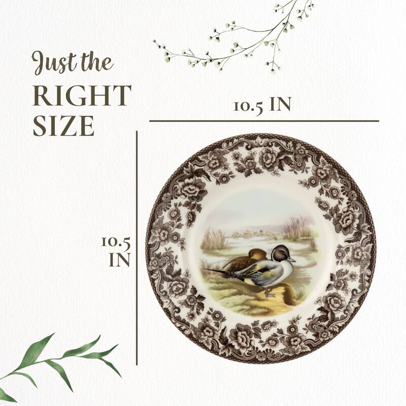 Spode Woodland Dinner Plate Birds Motif - 10.5