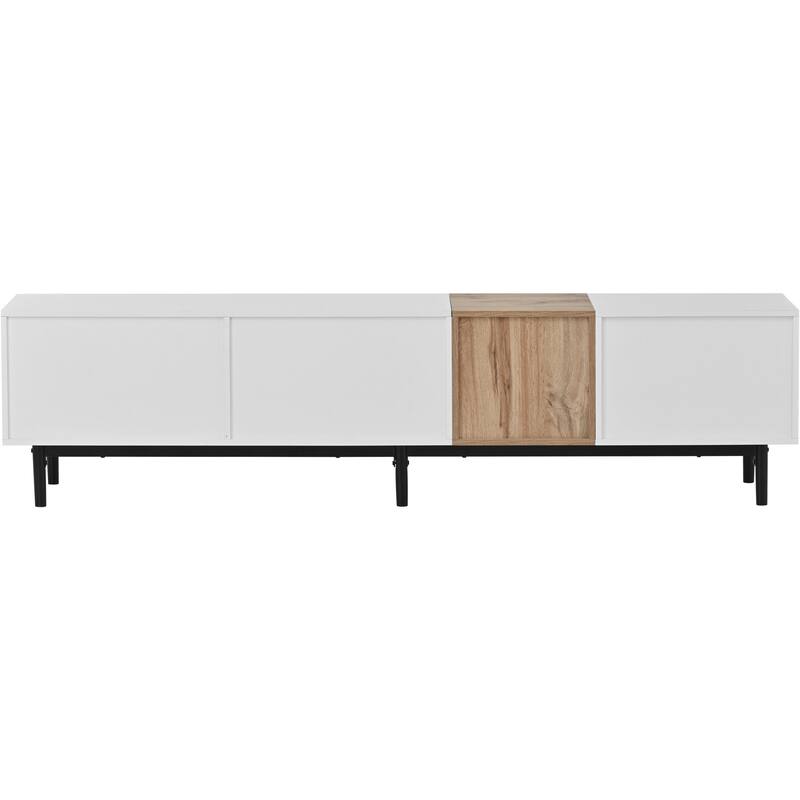 Modern TV Stand for 80'' TV with 3 Doors