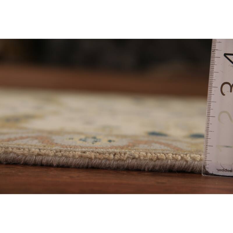 Oushak Style Runner Rug Hand-Knotted Wool Carpet - 2'7"x 7'10"