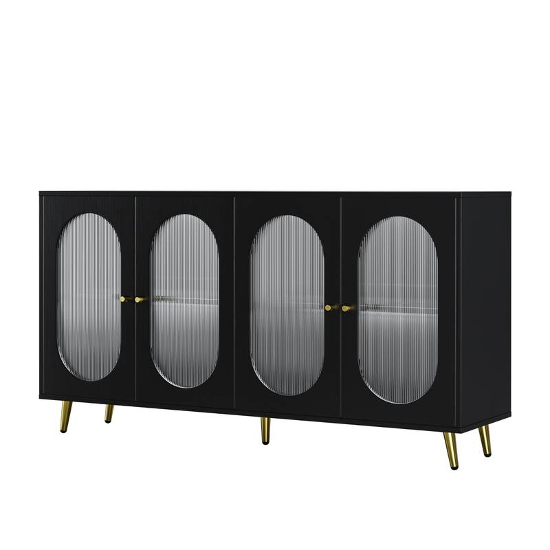 60" Buffets and Sideboards - Modern Accent Sideboard Cabinet with Acrylic Doors