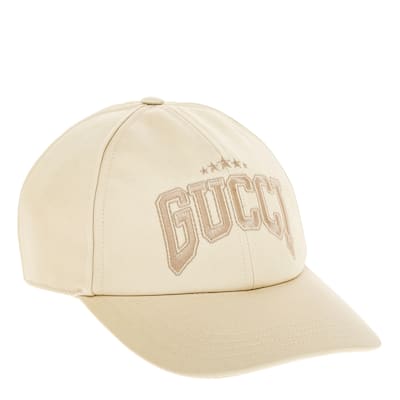 Gucci Embroidered Cotton Baseball Cap