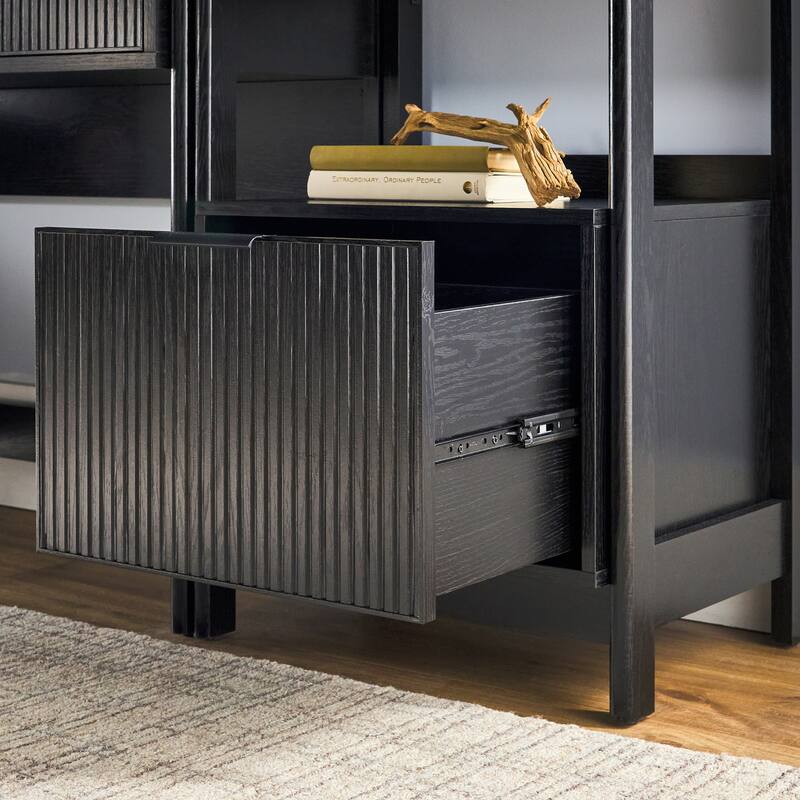 Middlebrook 3-Piece Set Writing Desk with 1 Wide and 1 Narrow Bookcase