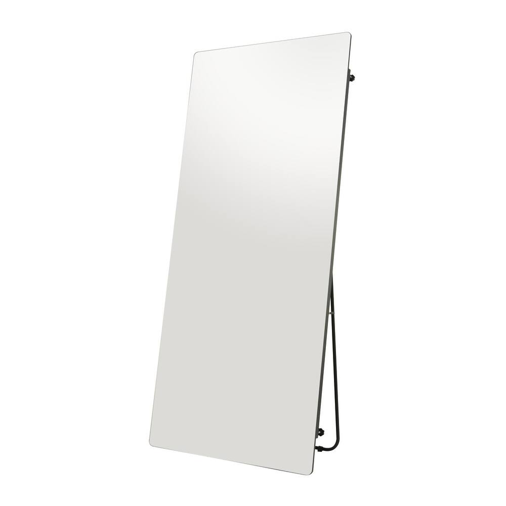 Metal Floor Mirror with Stand - Silver or Gold - CosmoLiving by Cosmopolitan
