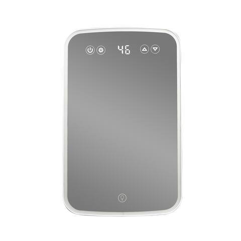 Danby 7.4L Mini Fridge with Mirror & Light in White