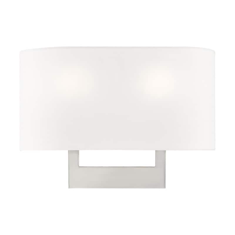 Livex Lighting 2-light Brushed Nickel Wall Sconce, 42401-91 - 14" W X 9.5" H X 3.95" EXT