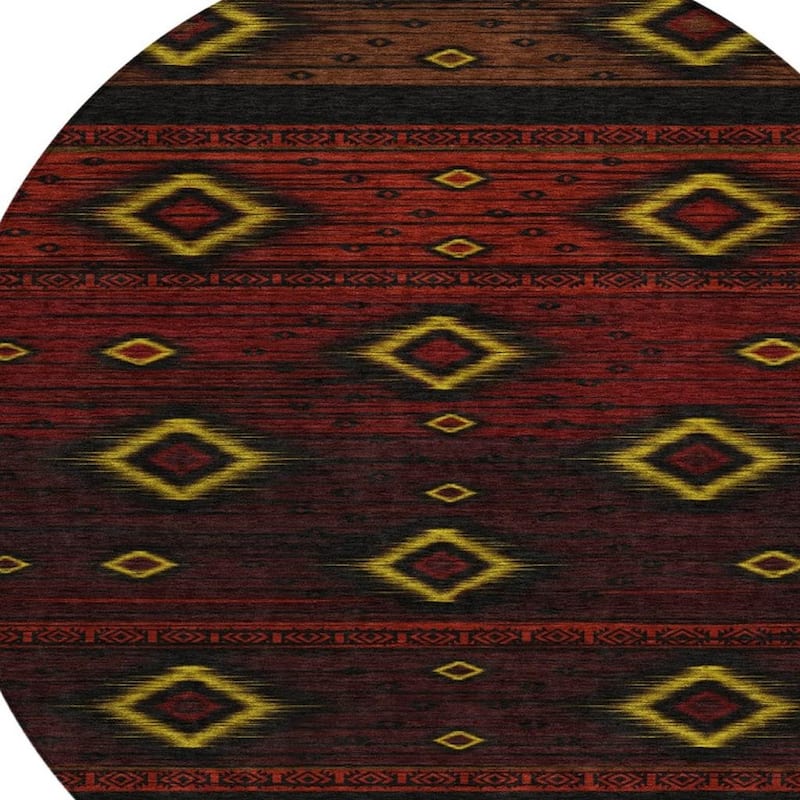 HomeRoots Tribal Transitional Rectangle Outdoor Rug