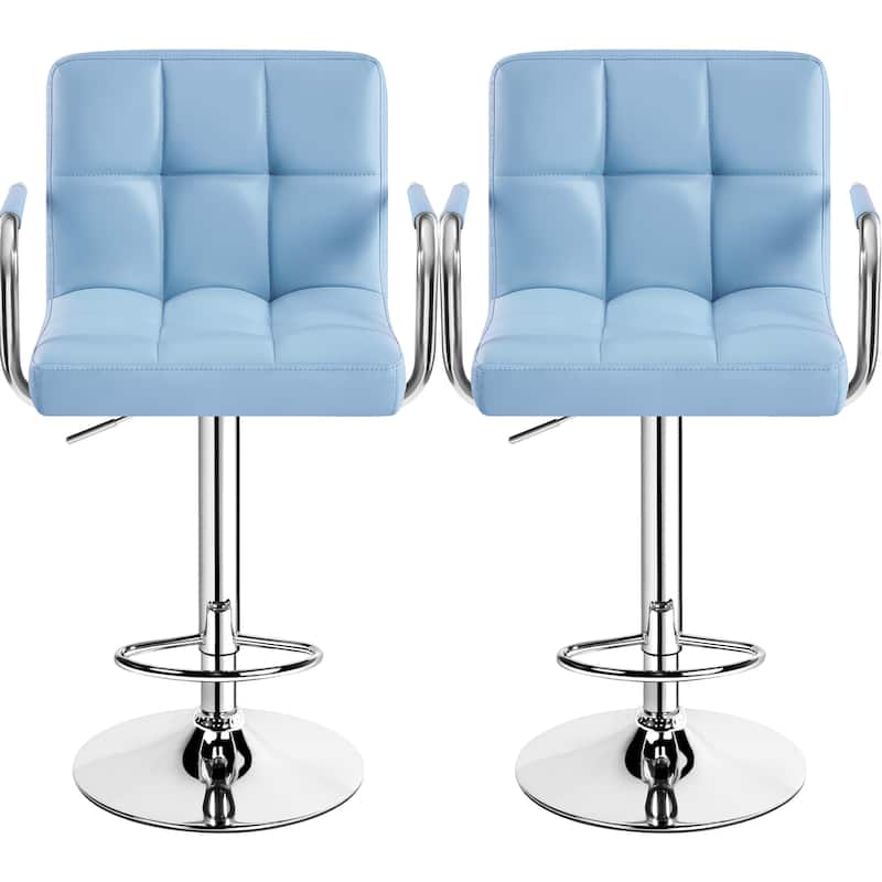 Yaheetech Bar Stools with 360-Degree Swivel and Adjustable Height- Set of 2