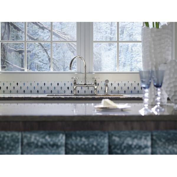 Shop Kohler K 6131 3 Parq Deck Mount Bridge Faucet With Spray