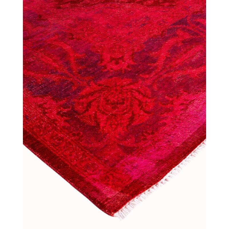 Overdyed, One-of-a-Kind Hand-Knotted Area Rug - Orange - 5' 10" x 8' 5"