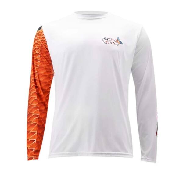 Shop Mens Salty Scales Redfish Large Fishing Ls Shirt Dri Fit Upf 30 Overstock 29001231