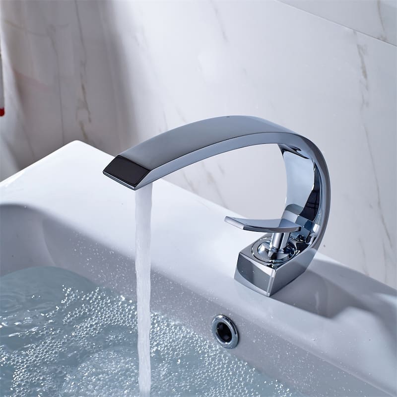 Chrome Bathroom Faucet,Faucet for Bathroom Sink,Single Hole Faucet