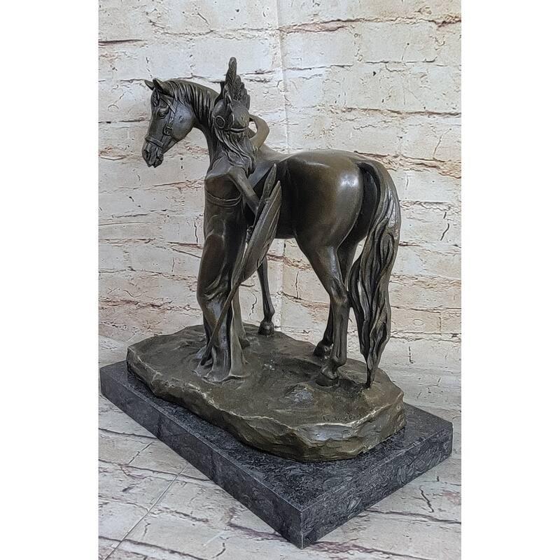 Hippolyta Queen Of The Amazonian Greek Mythology Bronze Statue Sculpture 12 Inches X 12 Inches