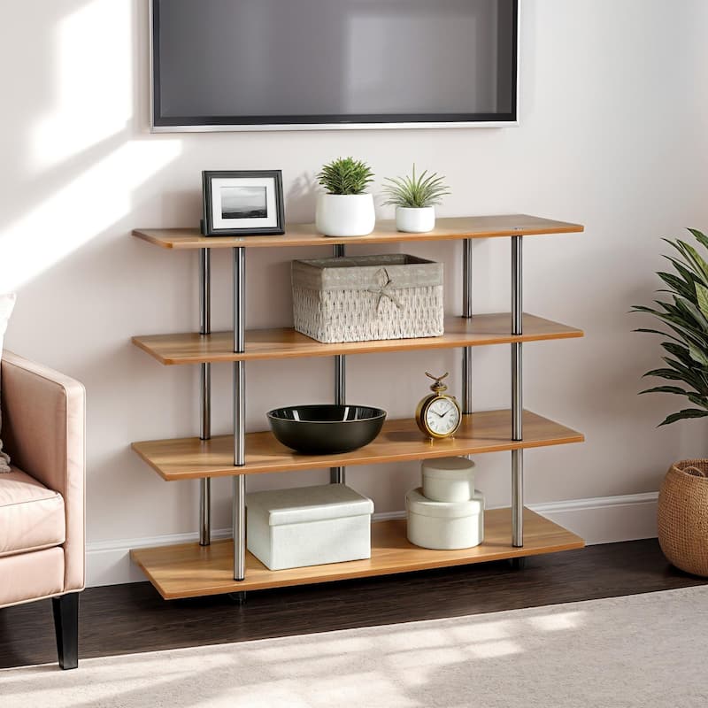 Convenience Concepts Designs2Go XL 55 inch Highboy 4 Tier TV Stand - Light Oak