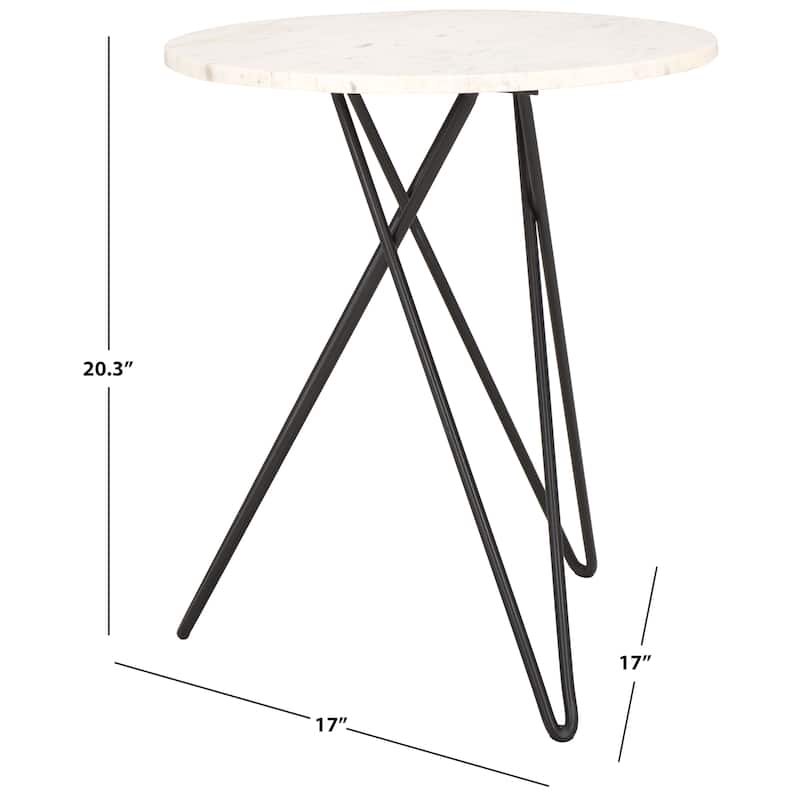 SAFAVIEH Home Cade Marble Side Table - 17Wx17Dx20H
