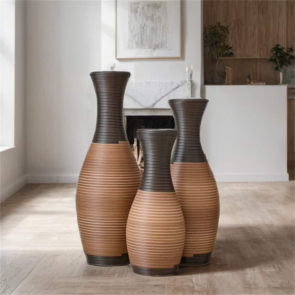 Decorative Artificial PVC Floor Vases (Set of 3)