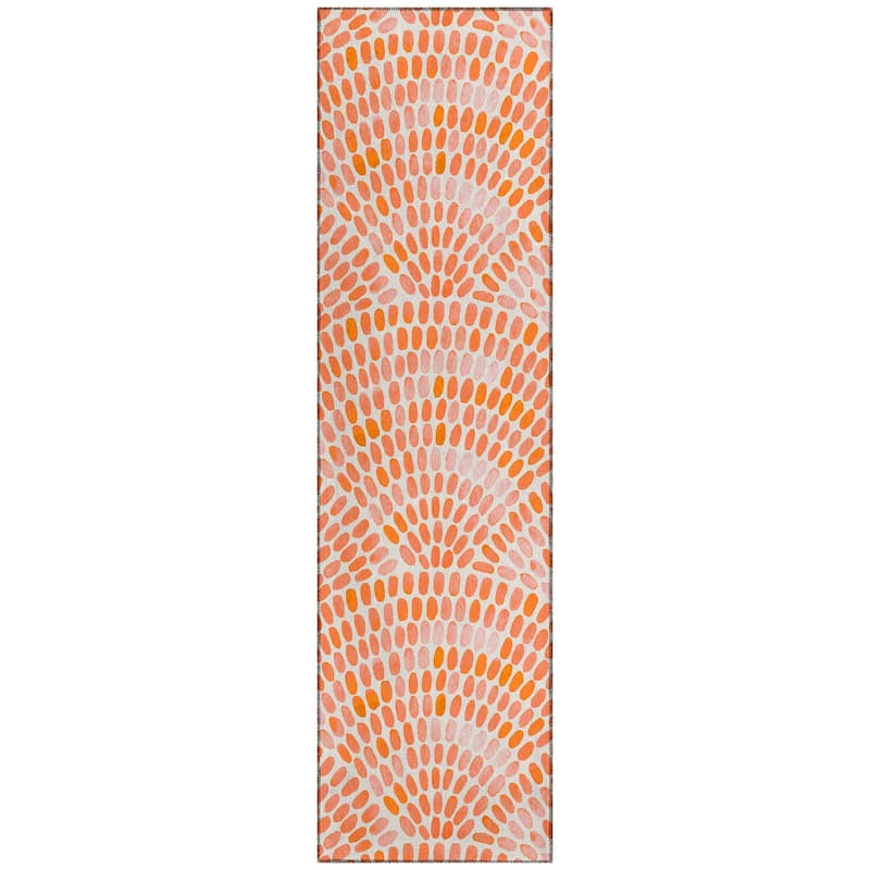 Indoor/Outdoor Surfside Modern Washable Rug - Peach - 2'3" x 7'6"