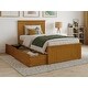 preview thumbnail 145 of 157, AFI Nantucket Platform Bed with Matching Footboard & Storage Drawers Light Toffee - Twin