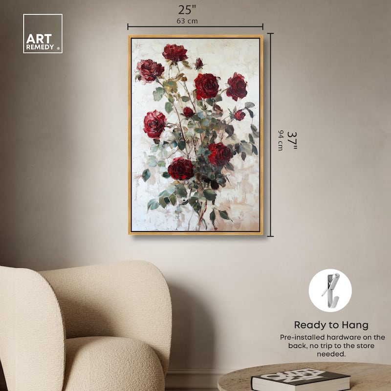 Velvet Vermilion I Canvas by Art Remedy