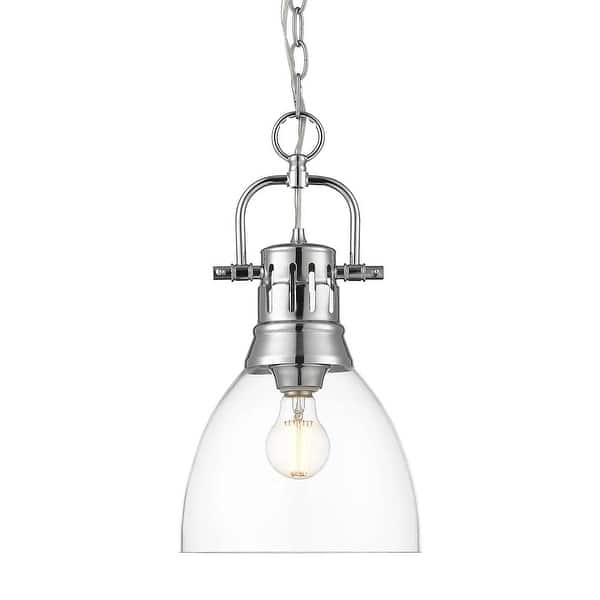 slide 2 of 2, Golden Lighting 3602-S CH Duncan 9" Wide Mini Pendant Chrome / Clear