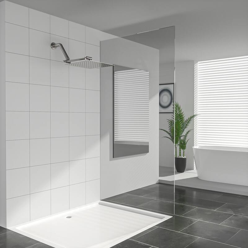 Lordear 10 Inch High Brushed Finish Square Shower head with 11 Inch Arm