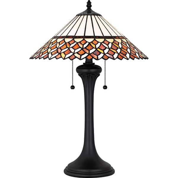 slide 2 of 5, Isla 2-Light Matte Black Table Lamp