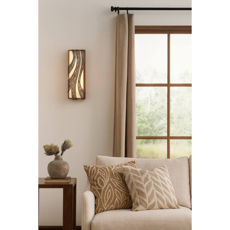Varaluz Flow Vertical Wall Sconce - 2-Light - Hammered Ore