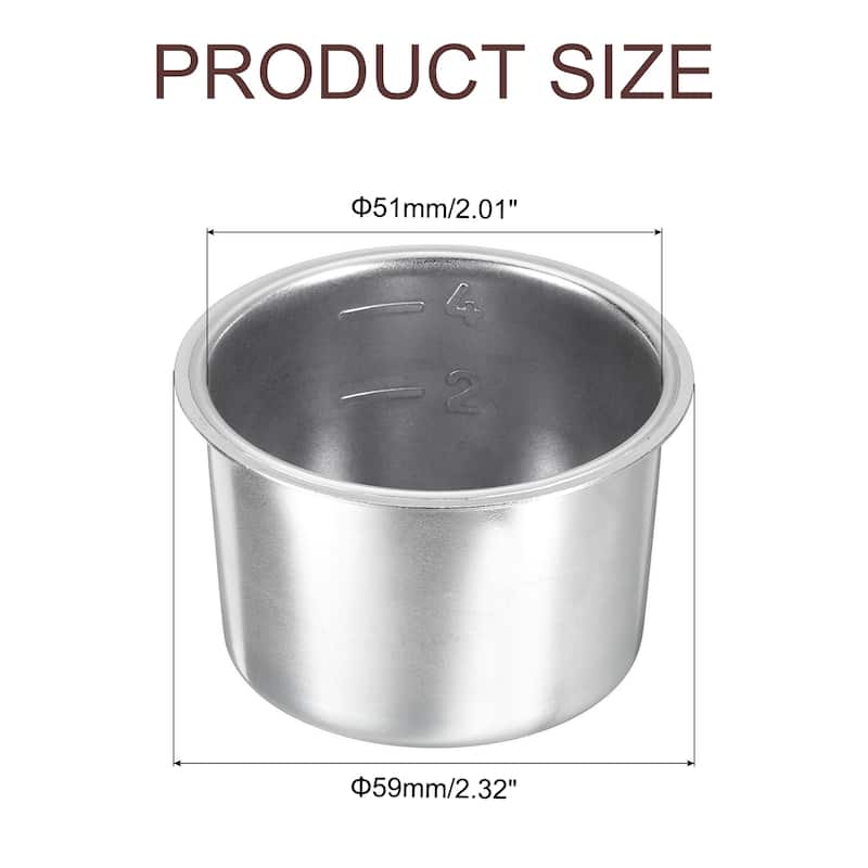 51mm Coffee Filter Basket, 4-Cup Stainless Steel Espresso Coffee Machine Bowl - Silver - Silver