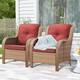Option Yellow Wicker / Red Cusion