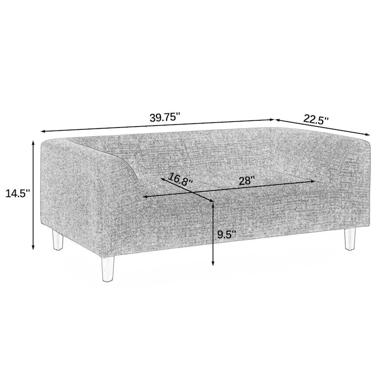 Modern Rectangular Pet Sofa Suitable for Dogs Up to 70lbs