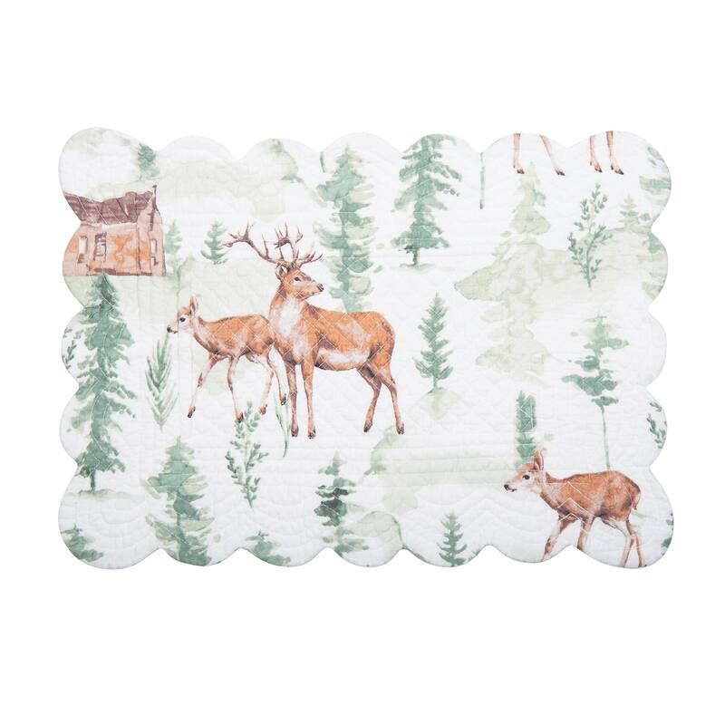 Christopher Forest Woven Reversible Rustic Lodge Placemat Set of 6 - Set of 6
