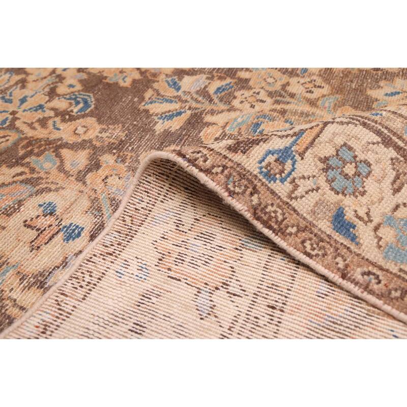 ECARPETGALLERY Hand-knotted Antalya Vintage Dark Brown Wool Rug - 3'9 x 7'7