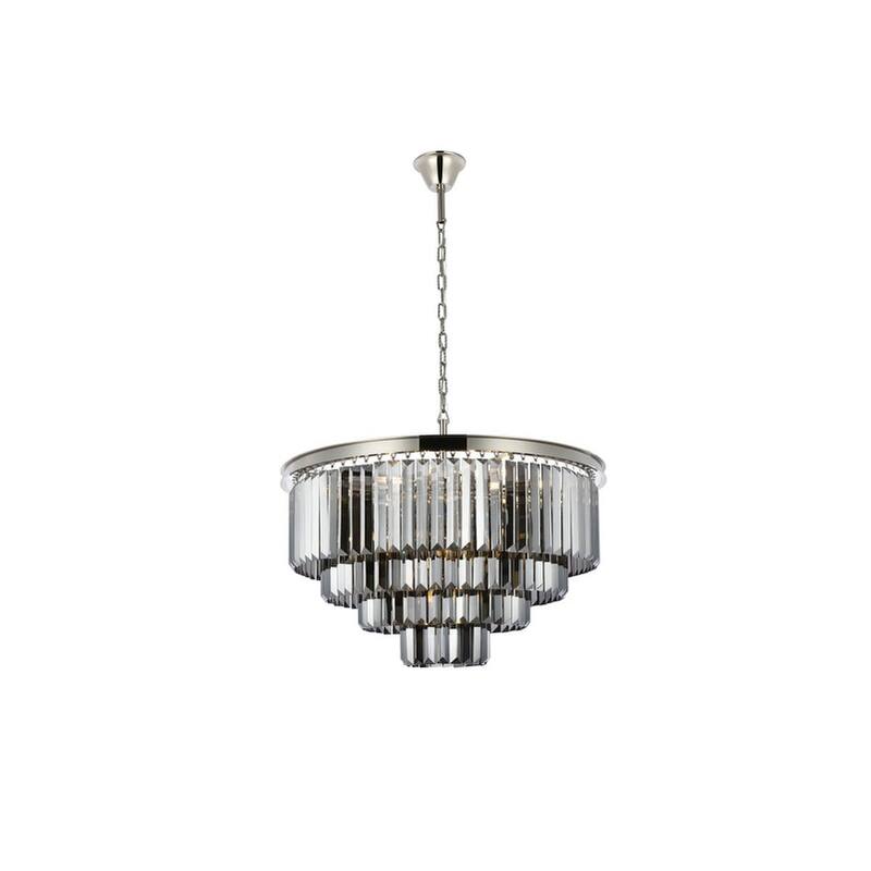 Elegant Lighting 1231D32-SS/RC Sydney 17 Light 32" Wide Crystal