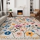 preview thumbnail 59 of 65, Nature Floral Non-Slip Machine Washable Colorful Modern Area Rug Rectangle 8' x 10' - White