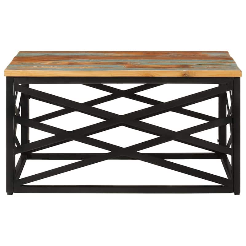 vidaXL Coffee Table End Table Sofa Table Living Room Furniture Solid Wood - 26.8" x 26.8" x 13.8"