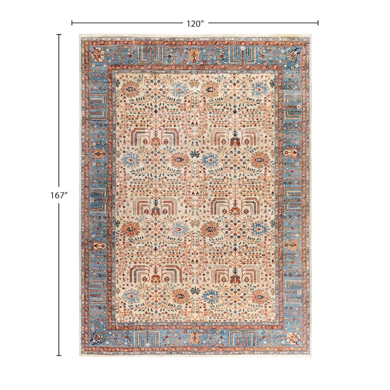 Serapi One-of-a-Kind Hand-Knotted Area Rug - Gray - 10' 0" x 13' 11"