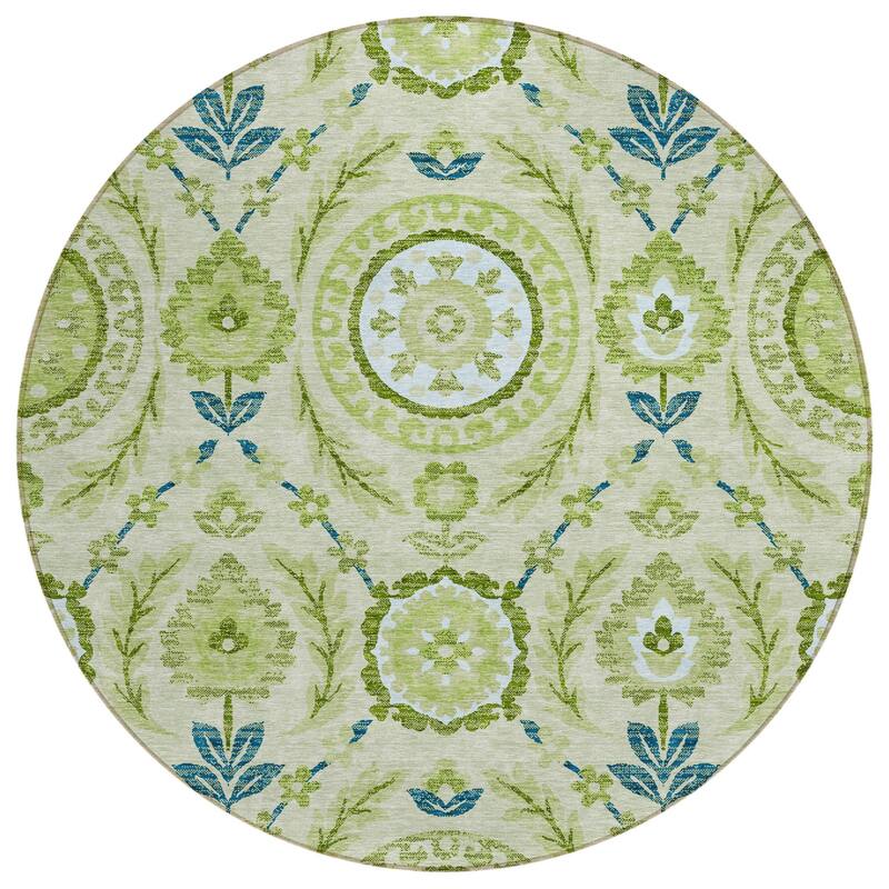 HomeRoots Floral Transitional Rectangle Outdoor Rug