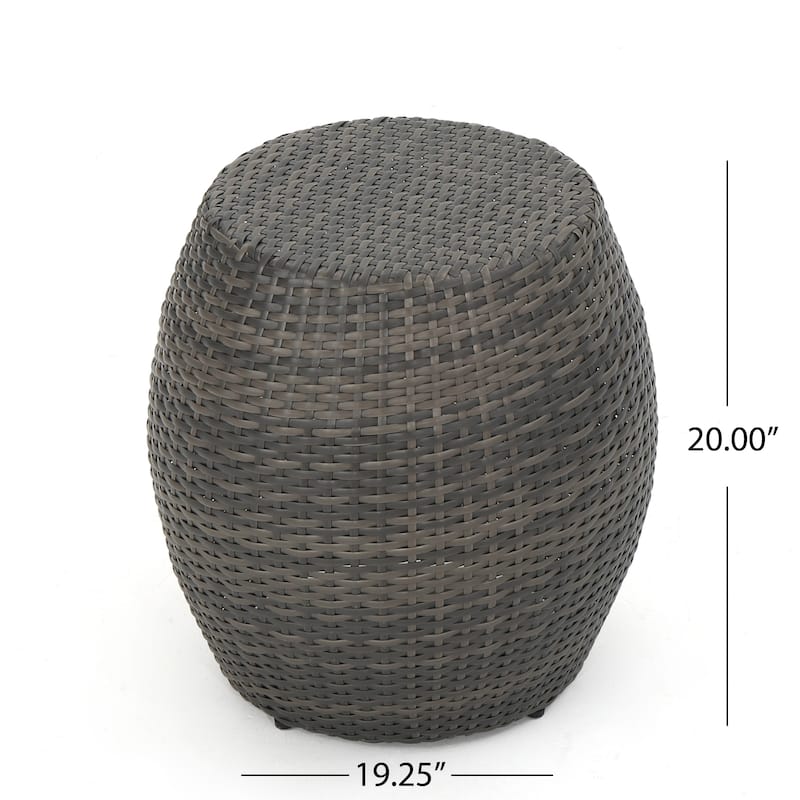 Pierce Outdoor 3-Piece Wicker Stacking Chair Chat Set by Christopher Knight Home