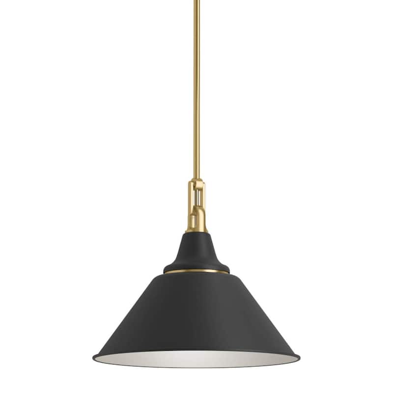 Kohler Lighting 42202-PE01 Varla 16" Wide Pendant - Black / Brass