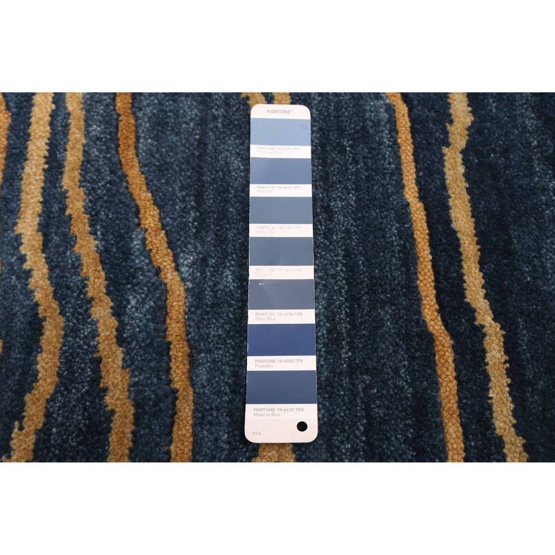 ECARPETGALLERY Hand-knotted Peshawar Ziegler Dark Blue Wool Rug - 5'3 x 6'11