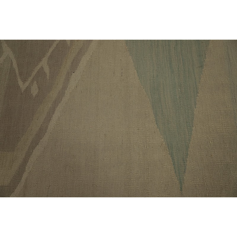 Hand Woven Oriental 100% Wool Carpet Southwestern Modern Beige & Ivories Kilim Area Rug - 6' 5'' X 4' 8''