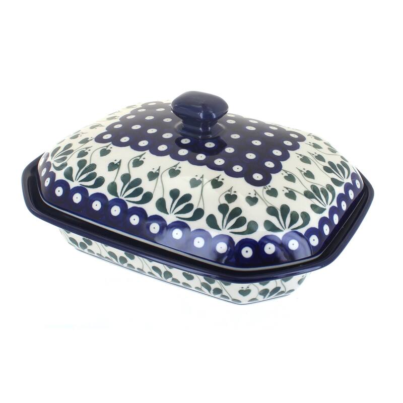 Blue Rose Polish Pottery 662 Ceramika Artystyczna Medium Covered Baker - Alyce