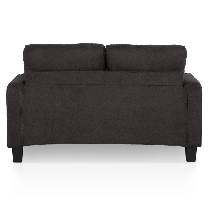 DH BASIC Modern Boucle Loveseat with Cup Holders and Side Pockets by Denhour
