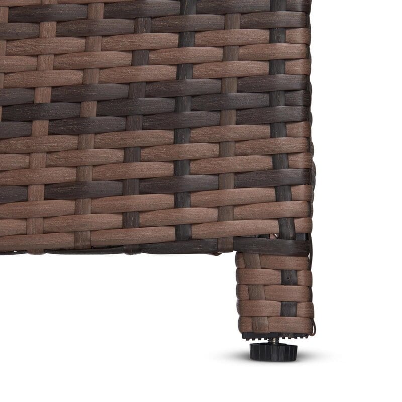 3 Pieces Wicker Patio Outdoor Sectional Set