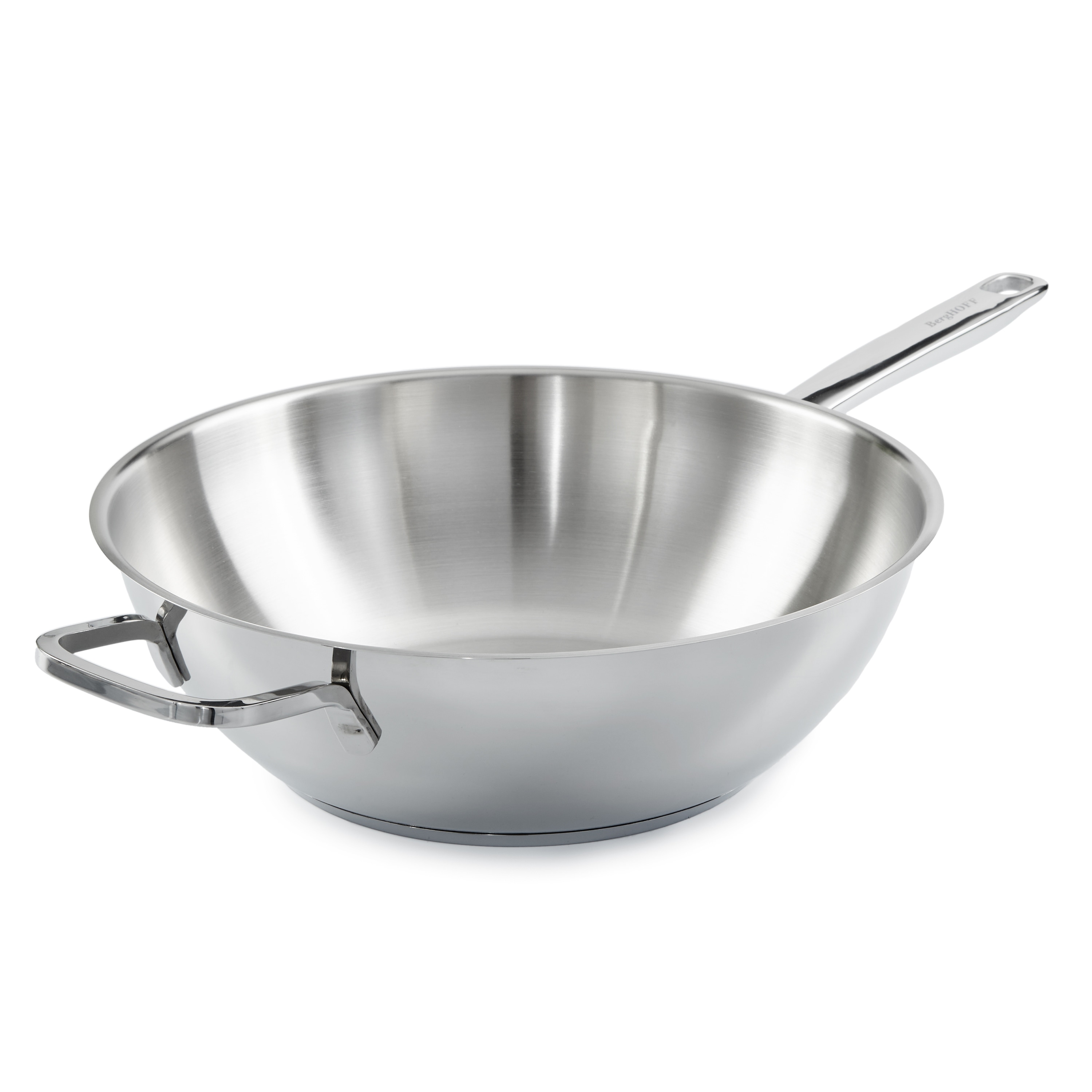 BergHOFF Helix Recycled 18/10 Stainless Steel 12" Wok Pan 5.6qt.